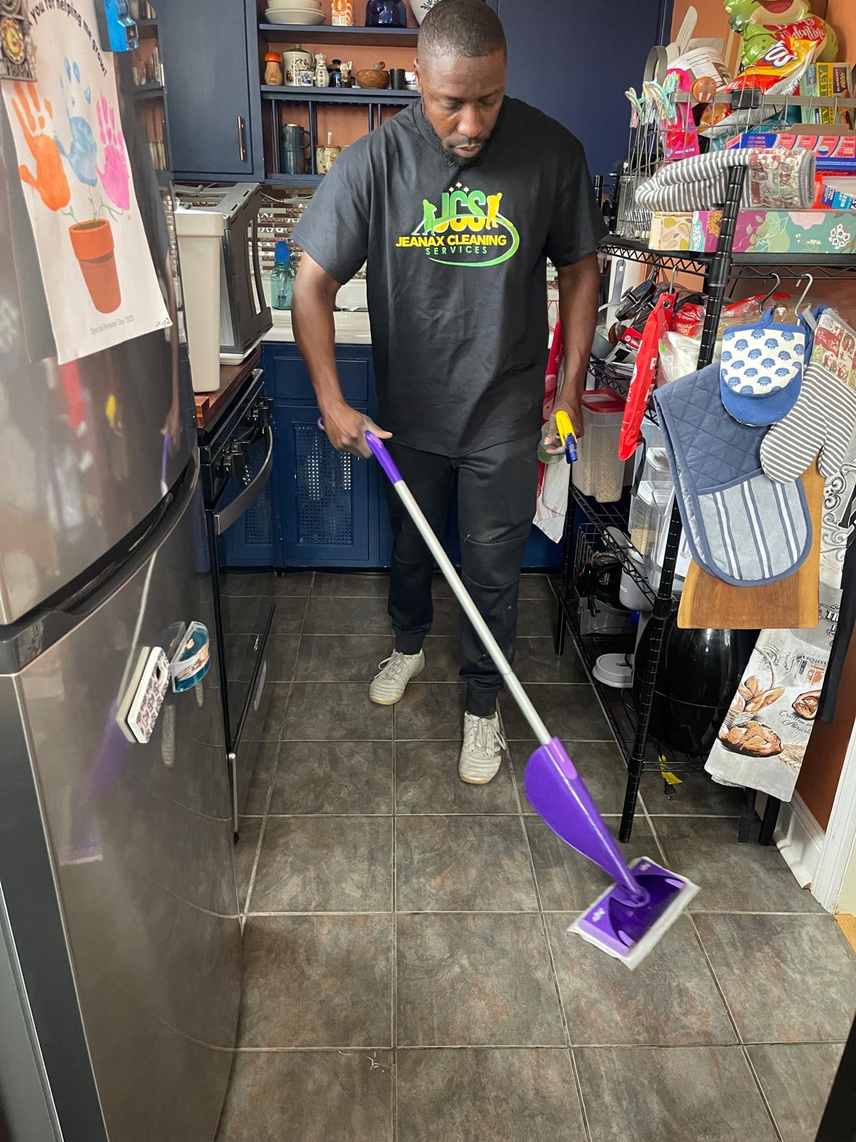 Mopping the floor